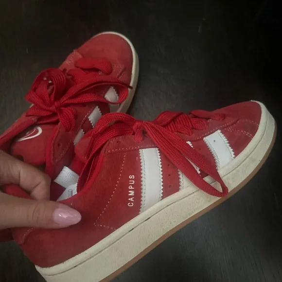 adidas | Shoes | Adidas Red And White Retro Sneakers | Poshmark